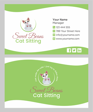 Logo-Design von BNdesigner für Sweet Beans Cat Sitting | Design: #28933420