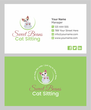 Logo-Design von BNdesigner für Sweet Beans Cat Sitting | Design: #28933546