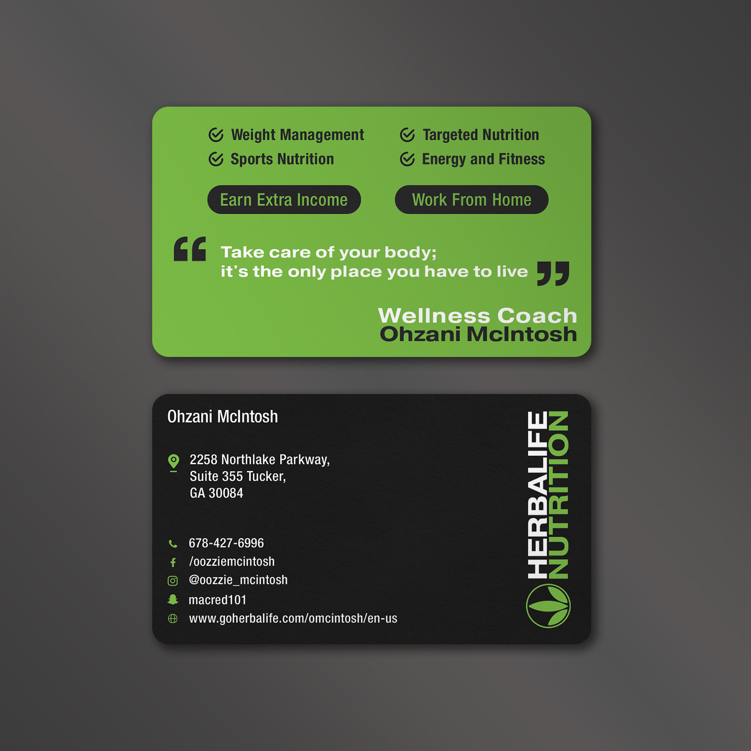 Business Card Design by Vishwa Basnayake for Herbalife Nutrition | Design #28915511