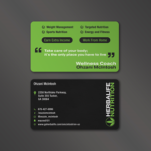 Visitenkarten-Design von Vishwa Basnayake für Herbalife Nutrition | Design: #28915511