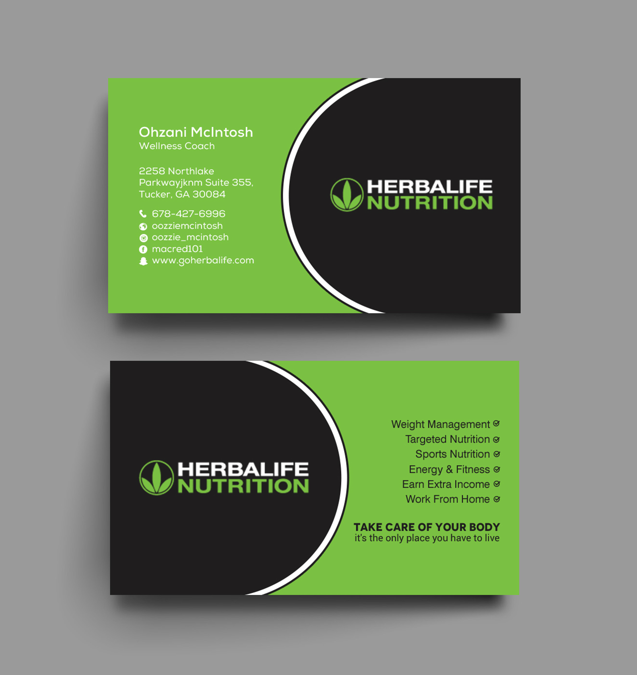 Business Card Design by chandrayaan.creative for Herbalife Nutrition | Design #28915938