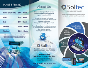 Soltec core services brochure | Flyer-Design von uk