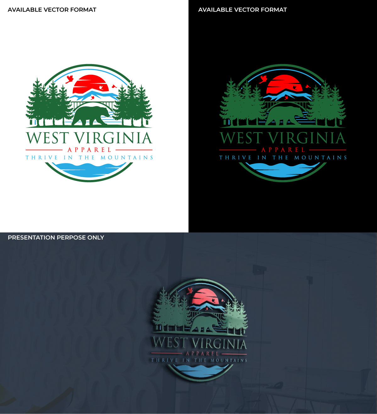 Logo Design by RS_Design for West Virginia Apparel | Design #28919796