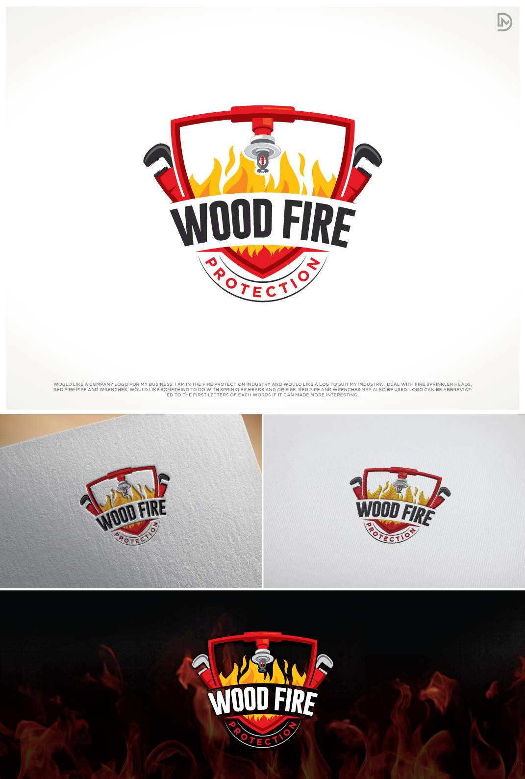 Logo Design by D_Mantra for Wood Fire Protection Pty Ltd  | Design #28926798