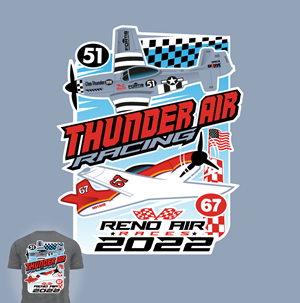 2022 Thunder Air Racing T-shirt Design | Diseño de Camiseta por OR-PiXEL STUDIO ™
