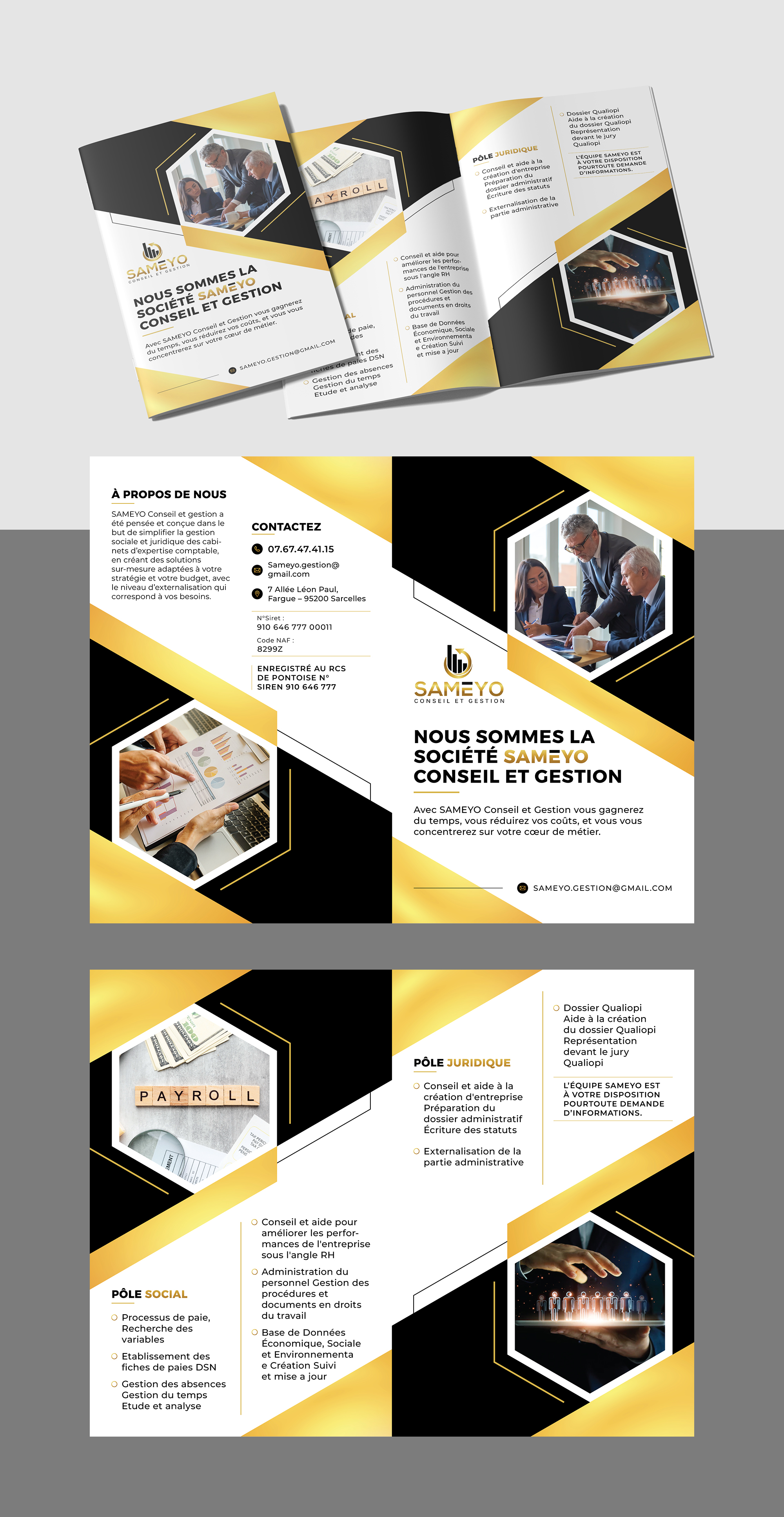 Brochure Design by KreativeMadz for SAMEYO Conseil et Gestion  | Design #28941789