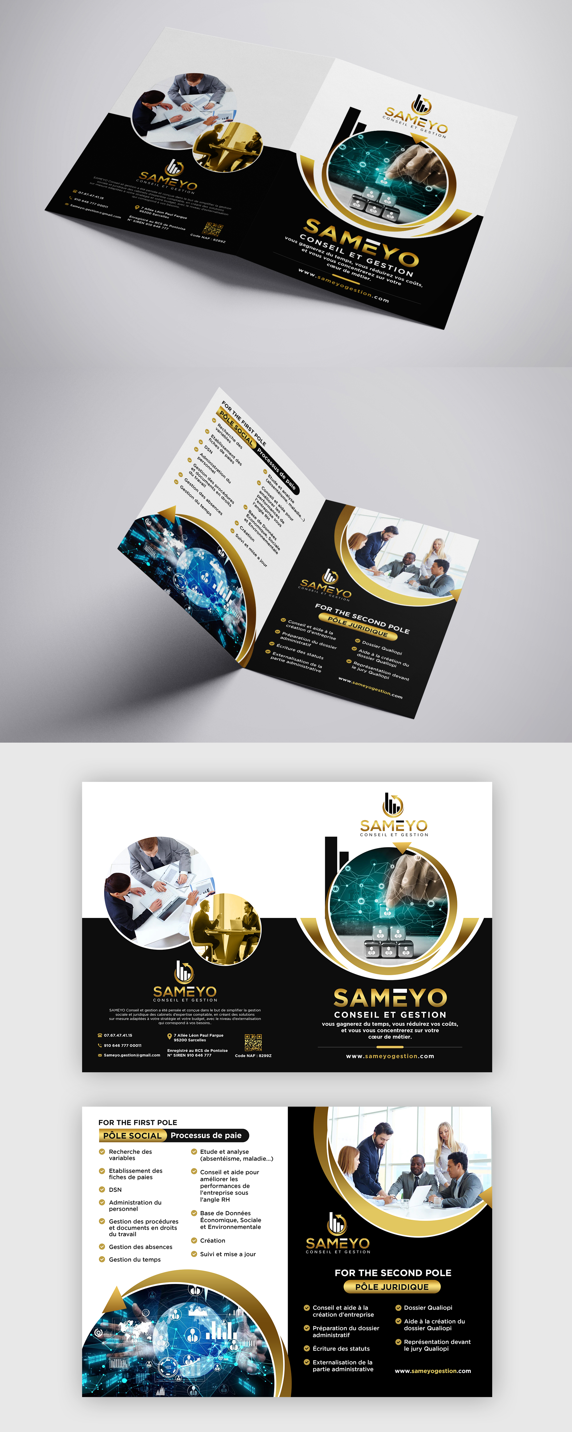 Brochure Design by debdesign for SAMEYO Conseil et Gestion  | Design #28947979
