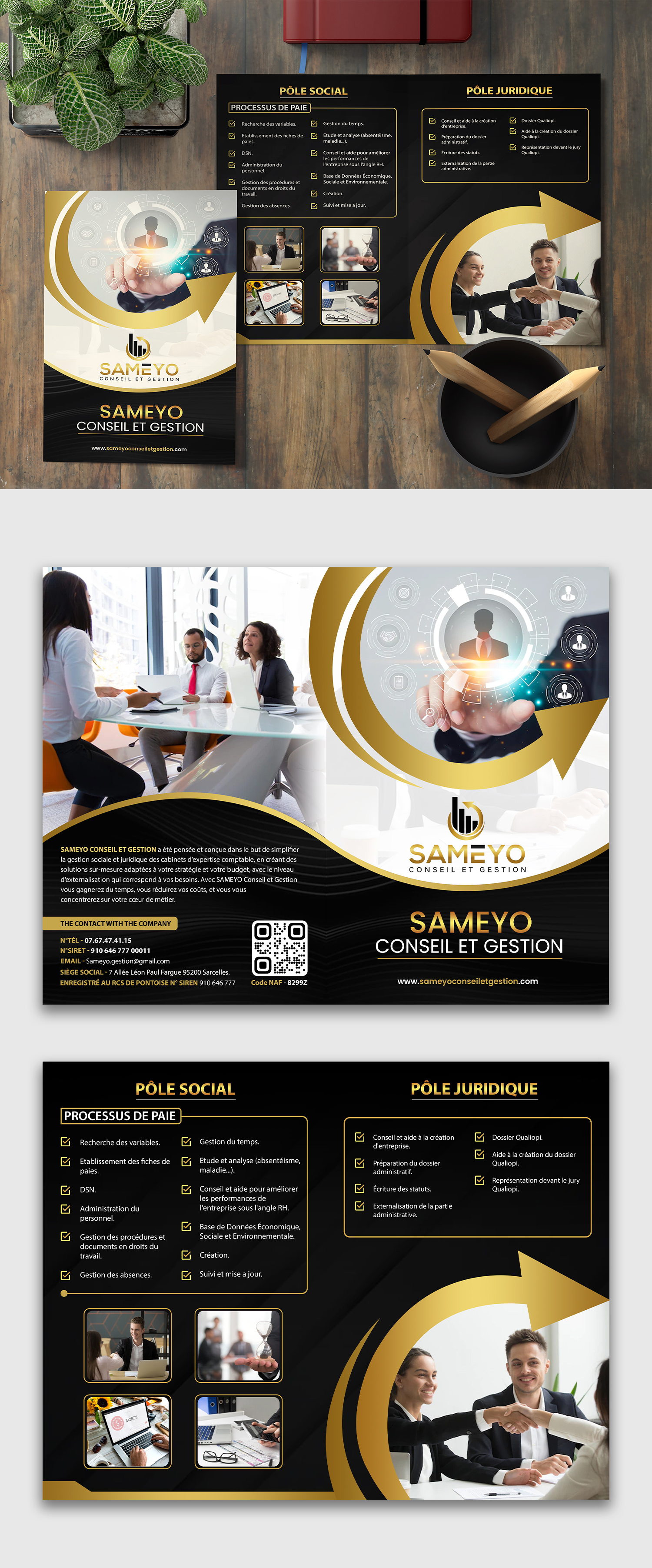 Brochure Design by debdesign for SAMEYO Conseil et Gestion  | Design #28948094