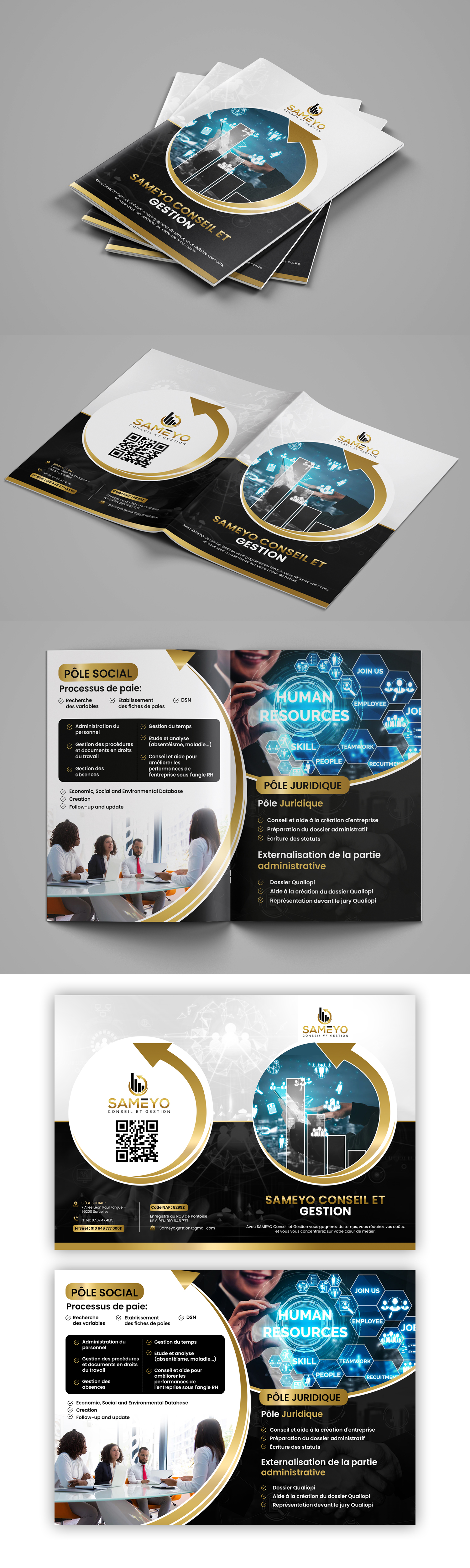 Brochure Design by debdesign for SAMEYO Conseil et Gestion  | Design #28948554