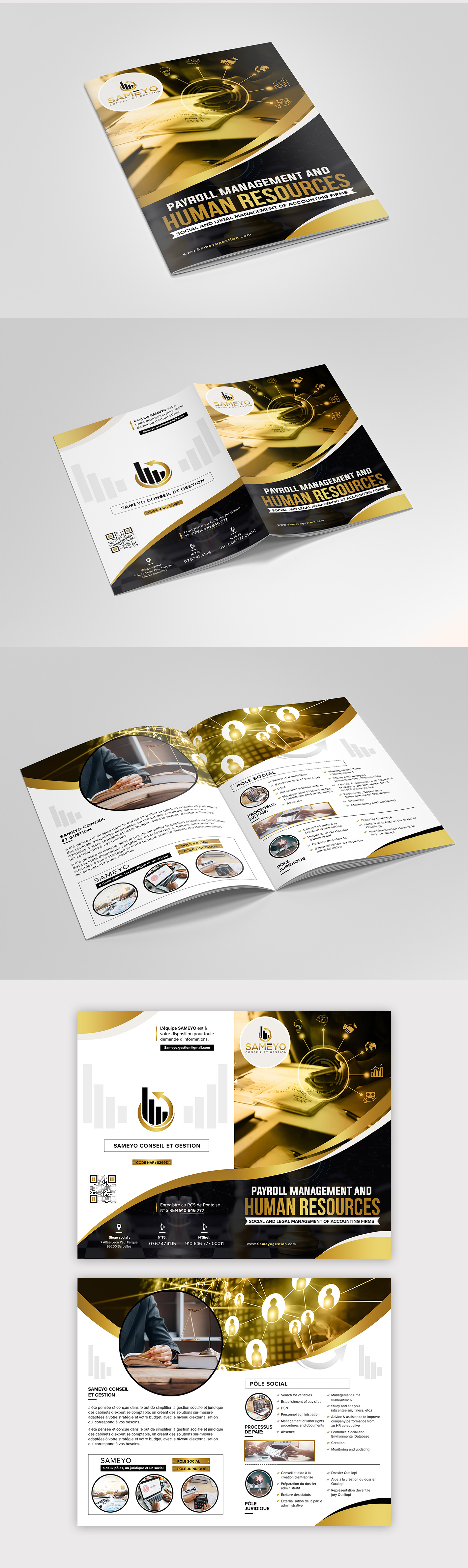Brochure Design by debdesign for SAMEYO Conseil et Gestion  | Design #28948577