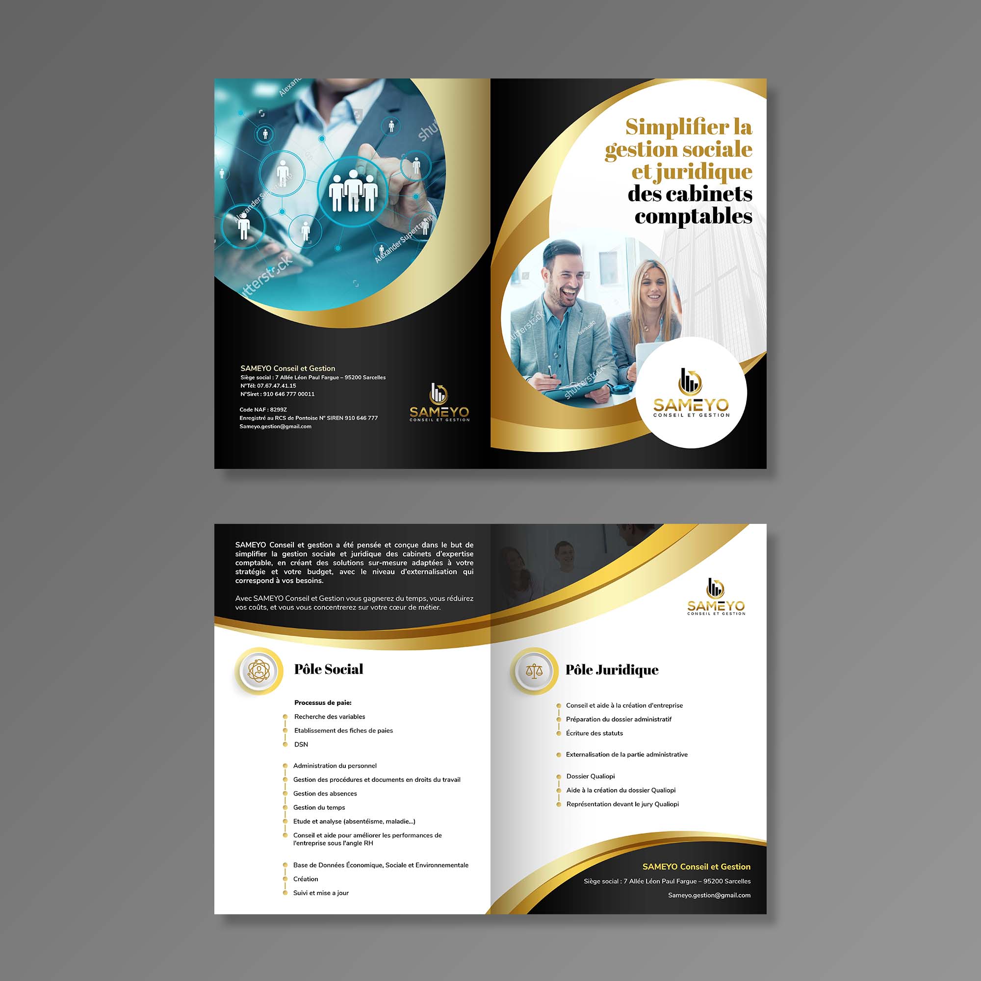 Brochure Design by aspiremedia for SAMEYO Conseil et Gestion  | Design #28950944
