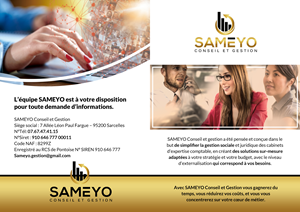 Brochure Design by Hristo Itchov for SAMEYO Conseil et Gestion  | Design: #28934510