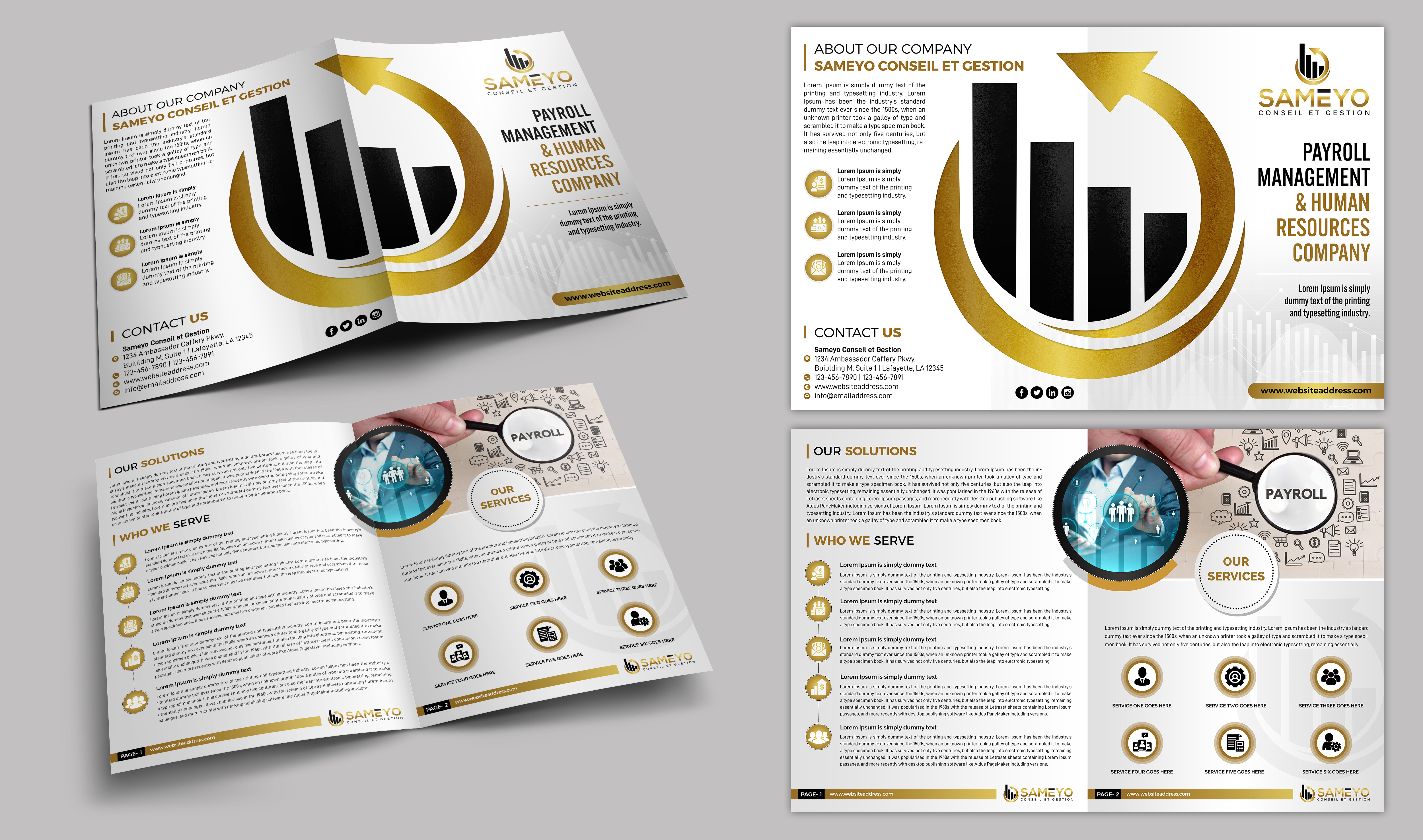 Brochure Design by SAI DESIGNS for SAMEYO Conseil et Gestion  | Design #28948343