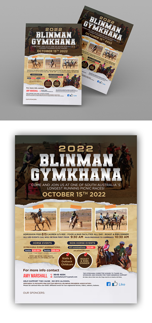 Blinman Gymkhana community event | Poster Design by ZeneFashions