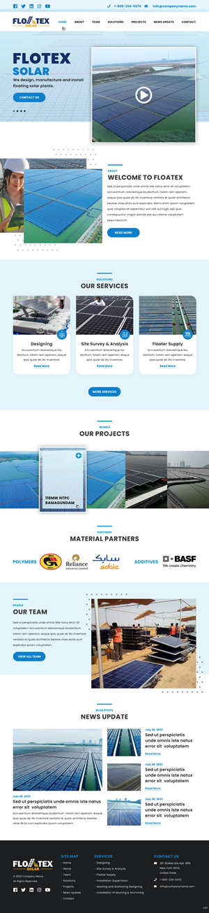 Website for Solar Renewable Company | Web Design by pb