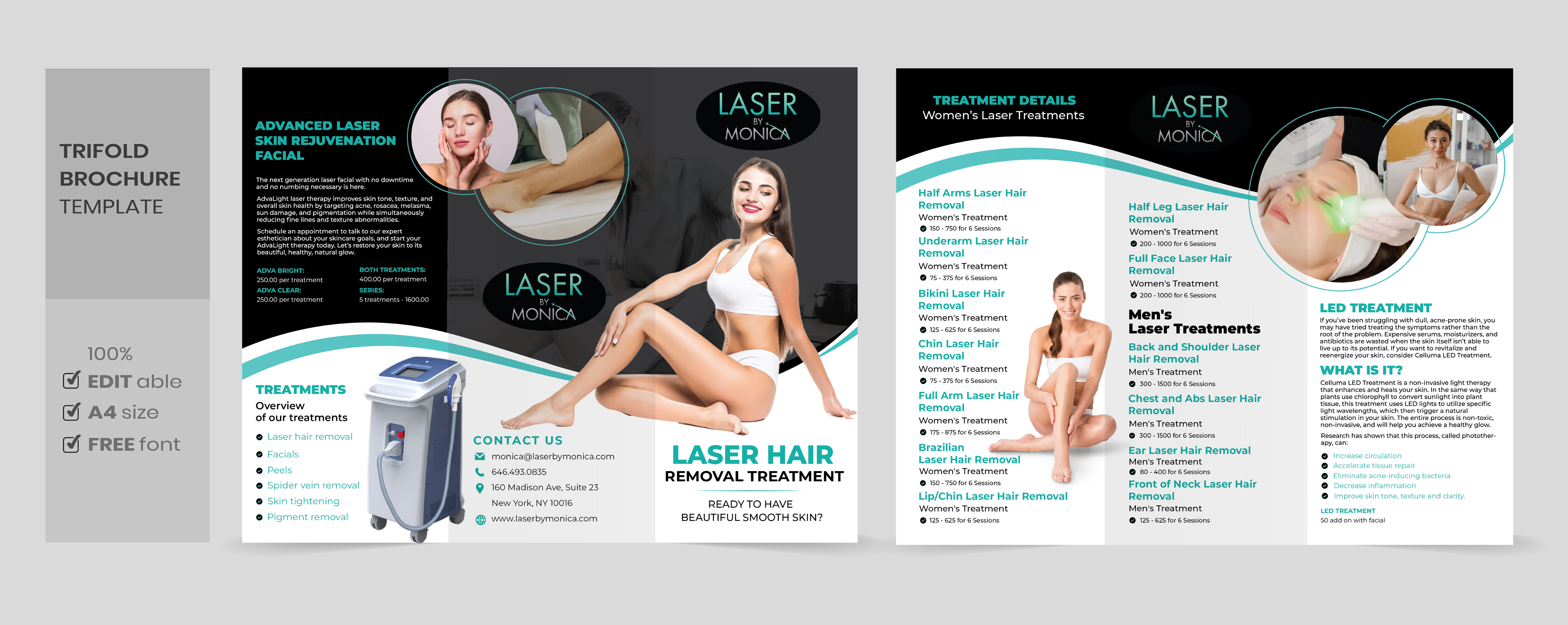 Diseño de Brochure por Mamata Sasmal para Laser by Monica | Diseño #28951355