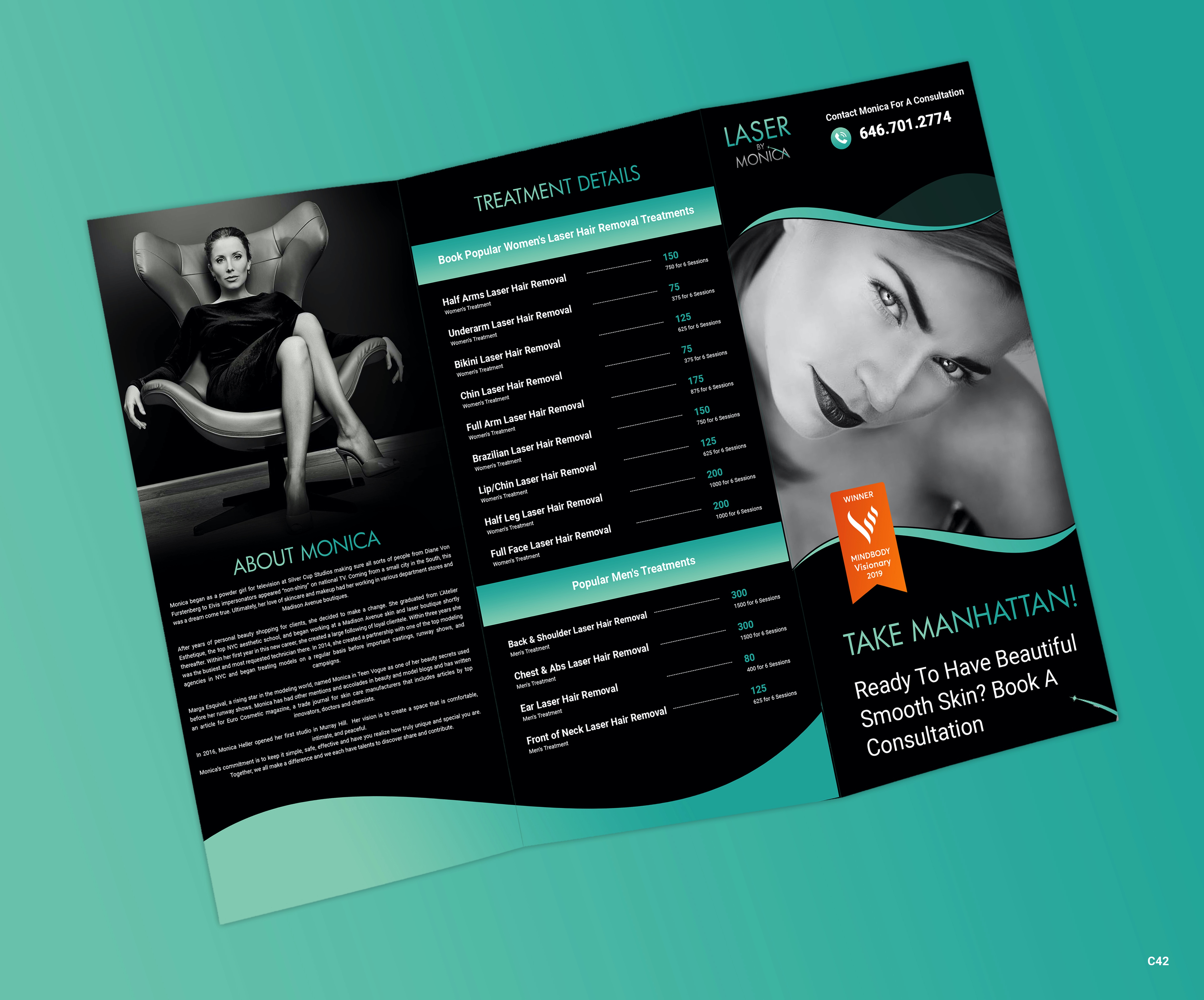 Brochure Design by pb for Laser by Monica | Design #28933236