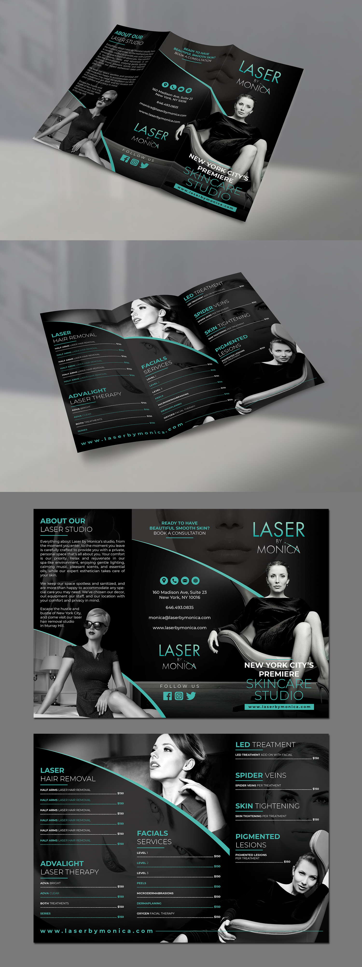 Brochure Design by BLUE WINGS for Laser by Monica | Design #28961125