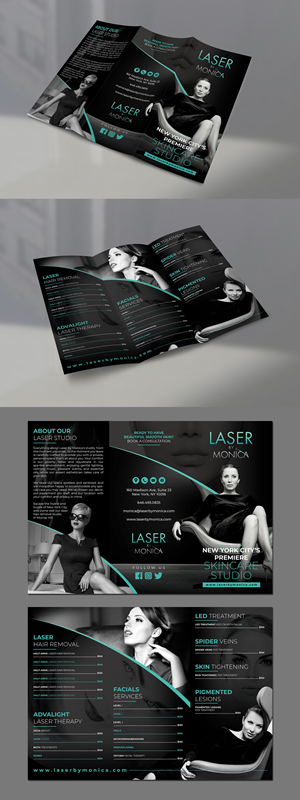 Diseño de Brochure por BLUE WINGS para Laser by Monica | Diseño #28961125