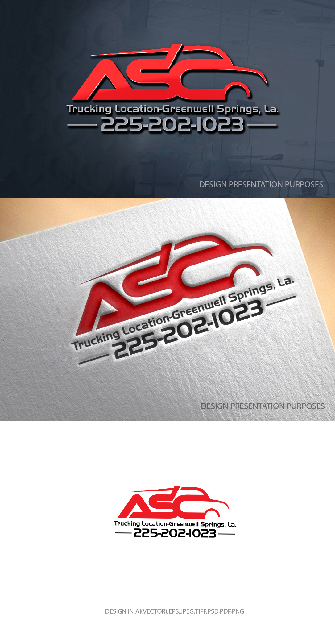 Logo Design by graphicevolution for ASC Trucking | Design #28926778