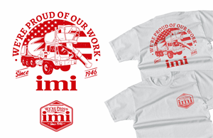LIGHT GRAY TEE W/RED INK IMI - EMPLOYEE SHIRTS | Diseño de Camiseta por guprulsugiyanto