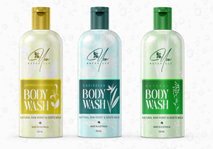 All Natural Raw Honey & Goats Milk Body Wash Labels | Etikett-Design von SAI DESIGNS
