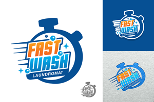 Fast Wash Laundromat | Logo Design by Aezakmi