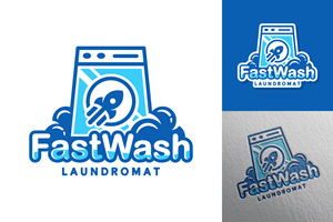 Fast Wash Laundromat | Logo Design by Aezakmi