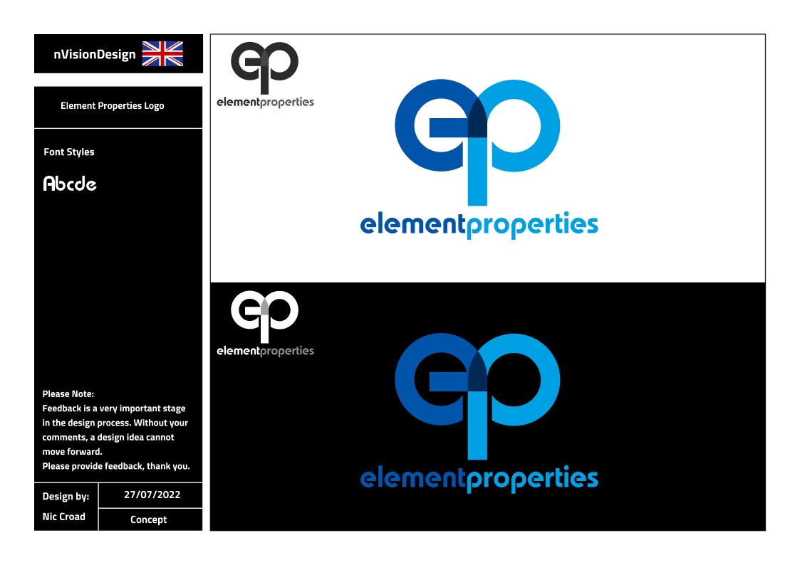 Logo Design by nvisiondesign.co.uk for Element Properties | Design #28935358