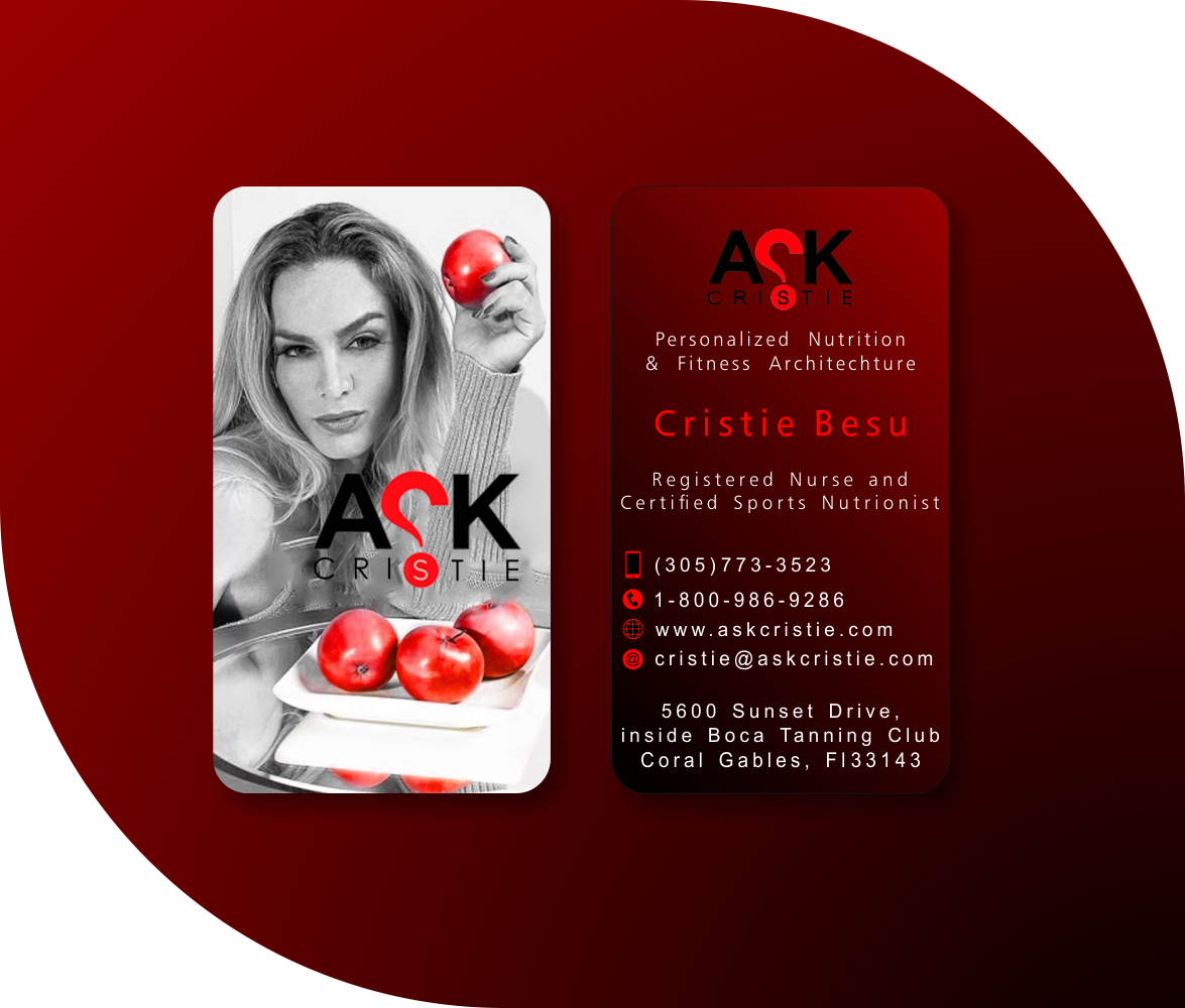 Business Card Design by kincs for Eat Me Guilt Free Inc | Design #3110307