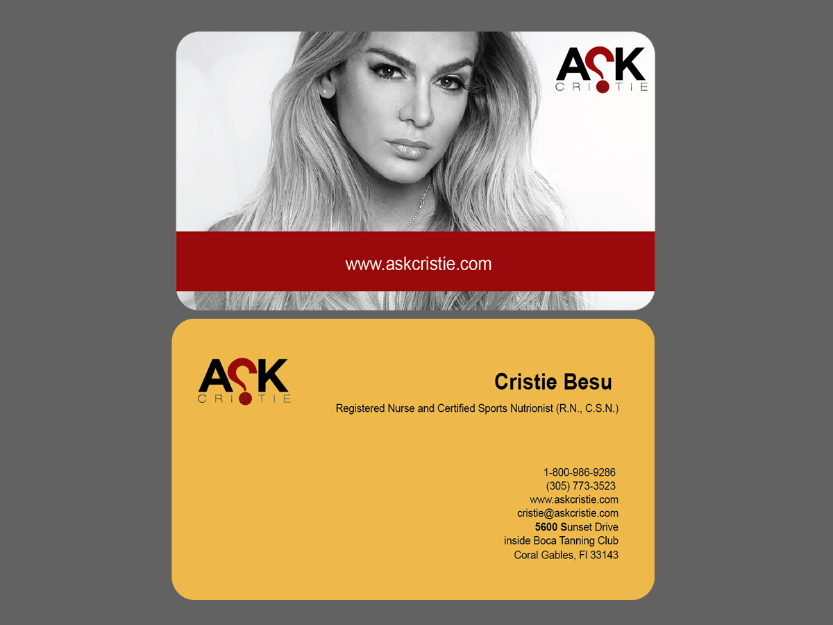 Business Card Design by prodesign 2 for Eat Me Guilt Free Inc | Design #3081045