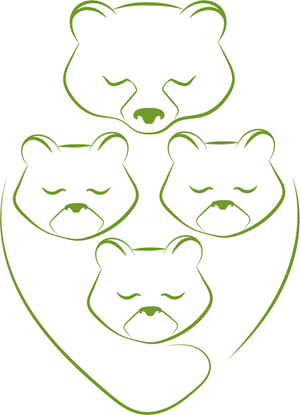 Minimalist Momma Bear & Cubs Tattoo