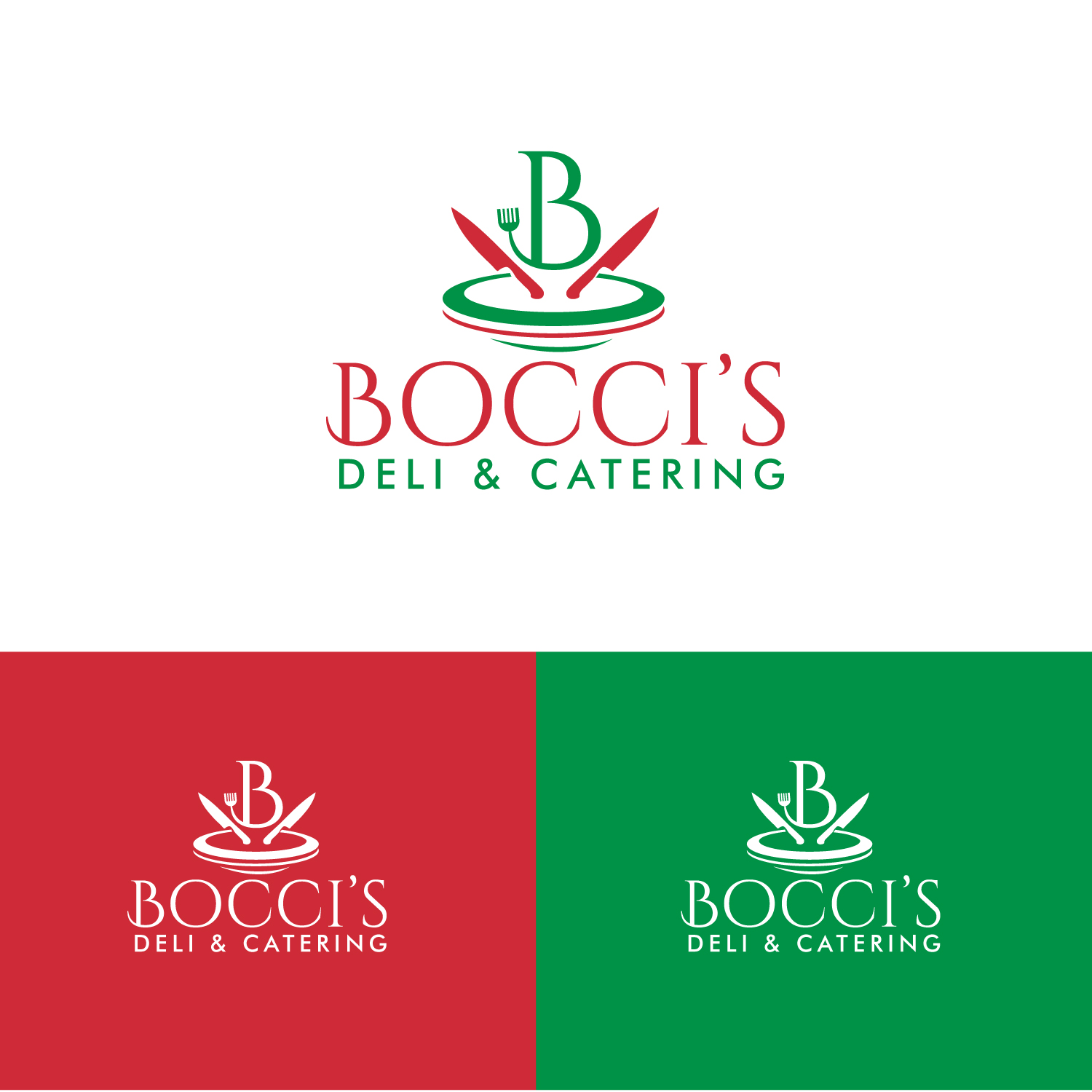Logo Design by Revolt Team for Bocci’s Deli & Catering  | Design #28944158