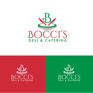 Logo Design by Revolt Team for Bocci’s Deli & Catering  | Design: #28944158