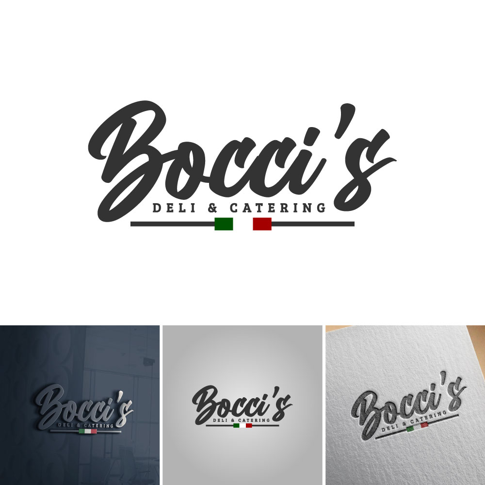 Logo Design by michellefrances for Bocci’s Deli & Catering  | Design #28941518