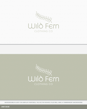 Just the company name (Wild Fern Clothing Co) | Logo Design by AD-X