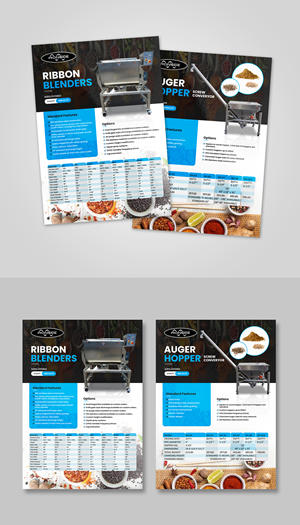 PDF flyer for our companies' two main products: Food processing machines. | Design de Newsletter par ZeneFashions