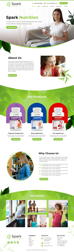 Diseño Web por MAHABA para Spark Nutrition | Diseño: #28955354