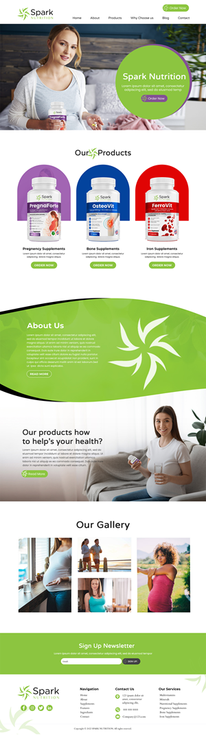 Diseño Web por MAHABA para Spark Nutrition | Diseño: #28955355