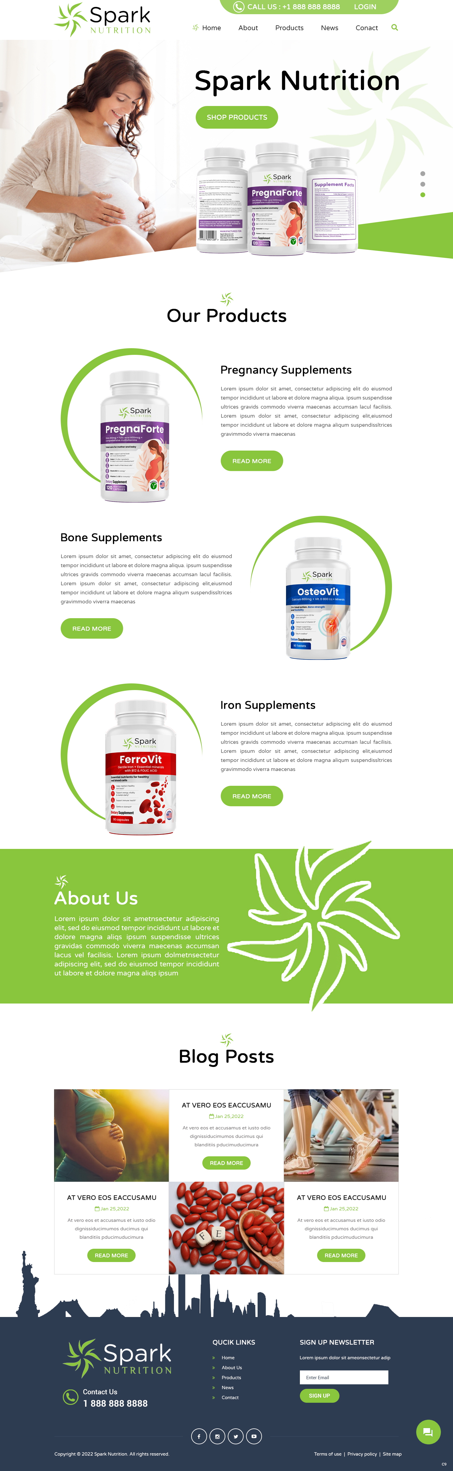 Diseño Web por pb para Spark Nutrition | Diseño #28955315