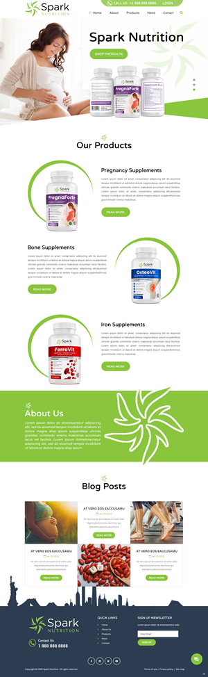 Diseño Web por pb para Spark Nutrition | Diseño: #28955315