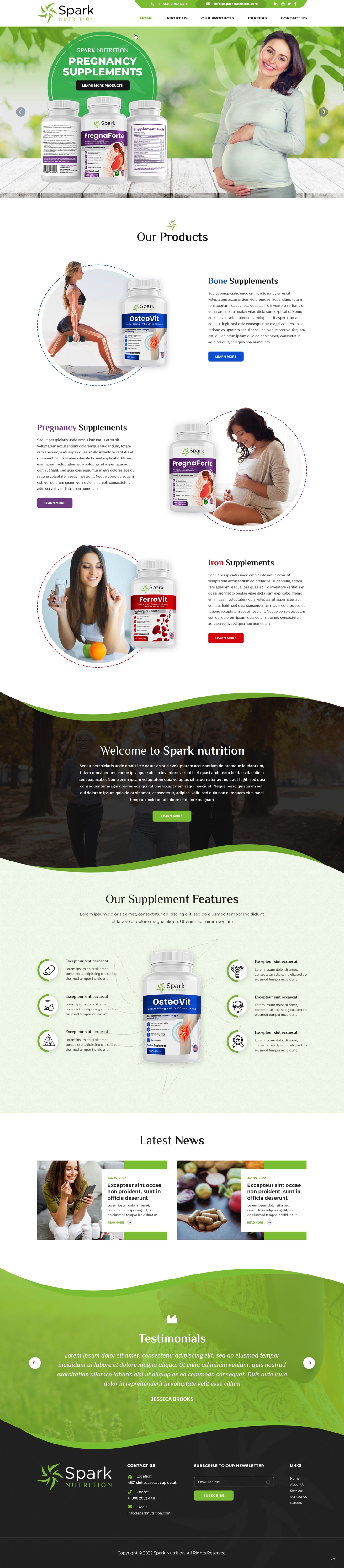 Diseño Web por pb para Spark Nutrition | Diseño #28955316