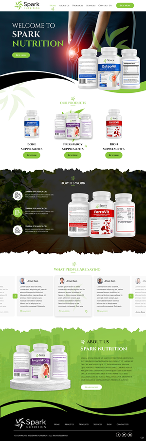 Diseño Web por pb para Spark Nutrition | Diseño: #28955317
