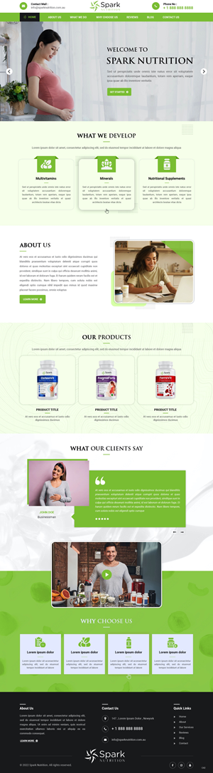 Diseño Web por pb para Spark Nutrition | Diseño: #28955320