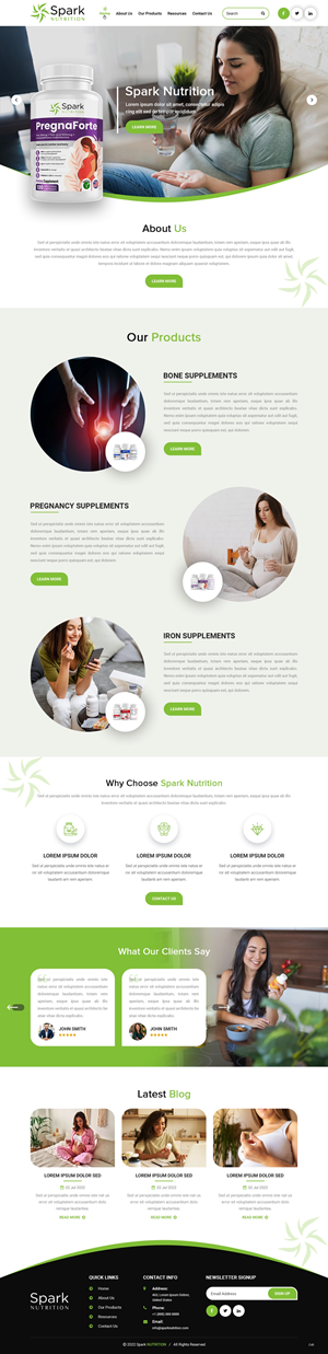 Diseño Web por pb para Spark Nutrition | Diseño: #28955321