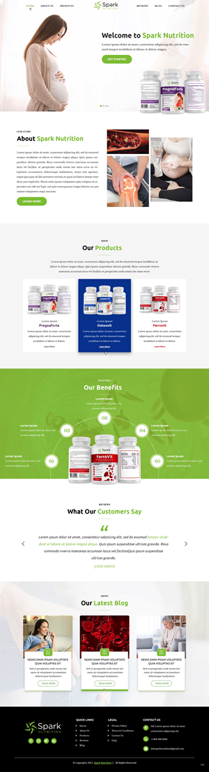 Diseño Web por pb para Spark Nutrition | Diseño: #28955322
