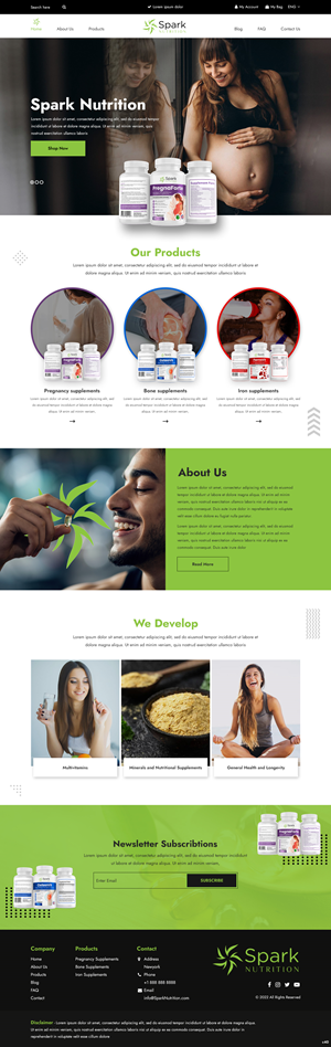 Diseño Web por pb para Spark Nutrition | Diseño: #28955323