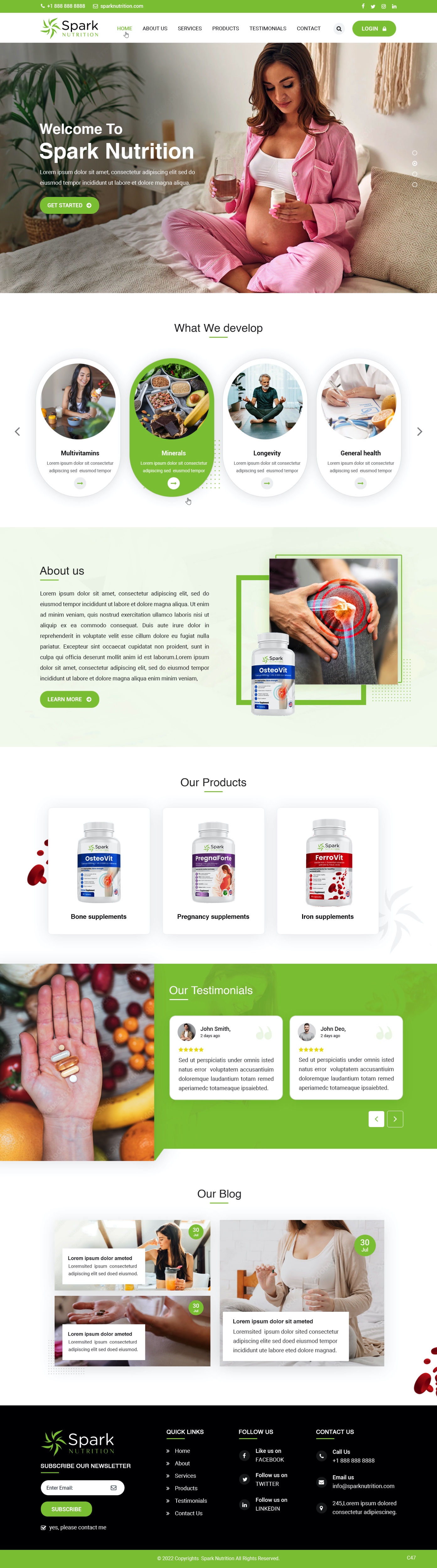 Diseño Web por pb para Spark Nutrition | Diseño #28955324