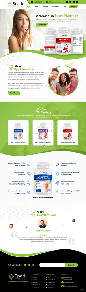 Diseño Web por pb para Spark Nutrition | Diseño: #28955325