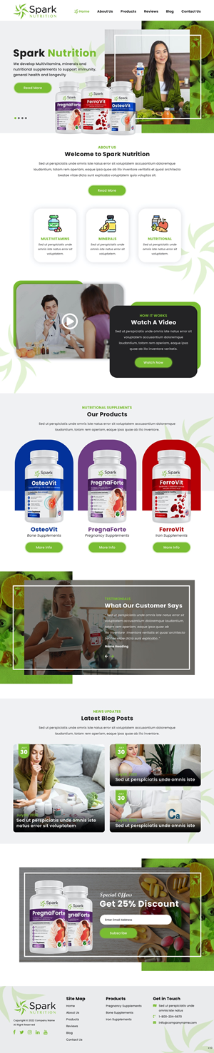 SPARK NUTRITION WEBSITE DESIGN | Web-Design von pb